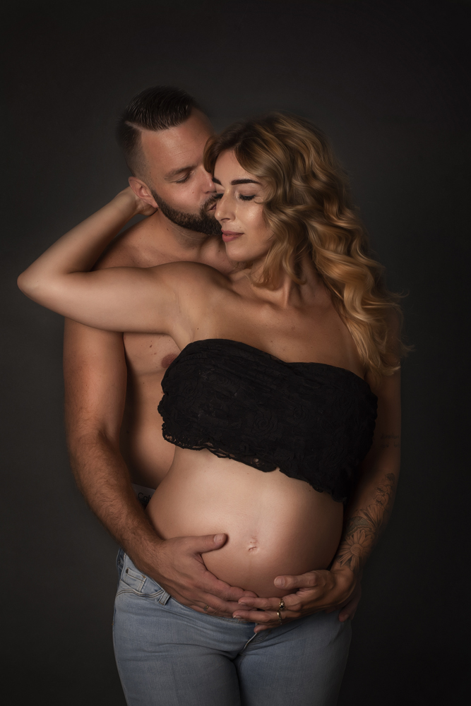 studio zwangerschap foto's
